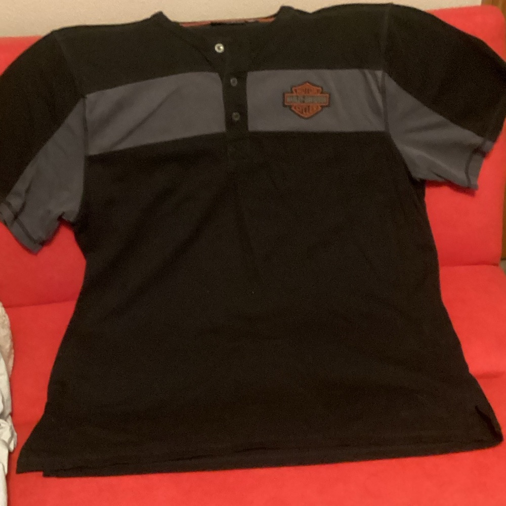 Harley-Davidson Kids Black and Gray Button Down Shirt